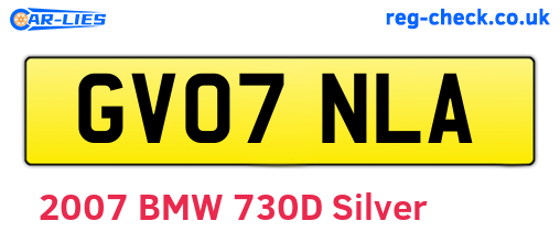 GV07NLA are the vehicle registration plates.