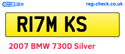 R17MKS are the vehicle registration plates.