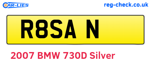 R8SAN are the vehicle registration plates.