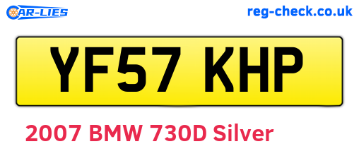 YF57KHP are the vehicle registration plates.