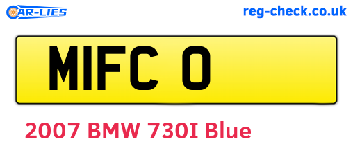 M1FCO are the vehicle registration plates.