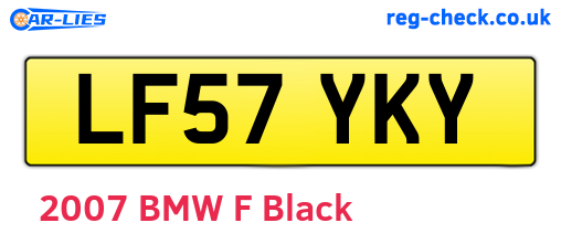 LF57YKY are the vehicle registration plates.