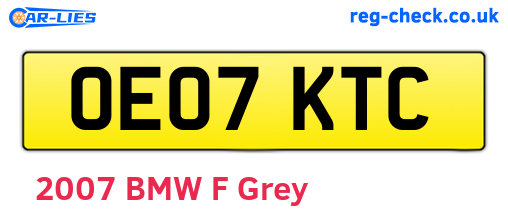 OE07KTC are the vehicle registration plates.