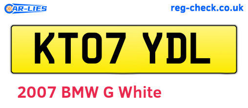 KT07YDL are the vehicle registration plates.