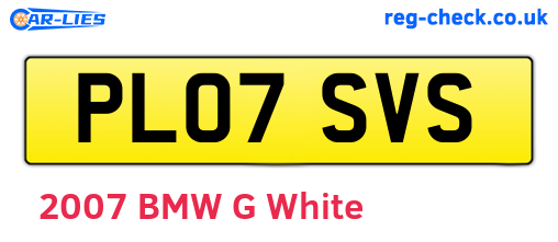 PL07SVS are the vehicle registration plates.