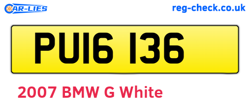 PUI6136 are the vehicle registration plates.
