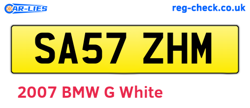 SA57ZHM are the vehicle registration plates.
