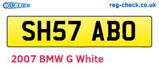 SH57ABO are the vehicle registration plates.