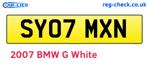 SY07MXN are the vehicle registration plates.