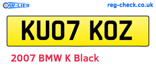 KU07KOZ are the vehicle registration plates.