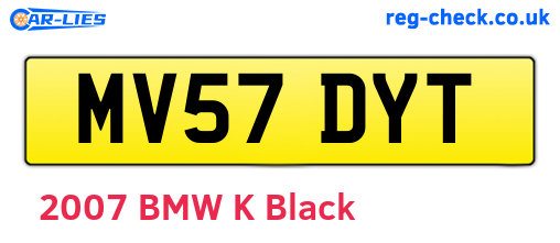 MV57DYT are the vehicle registration plates.