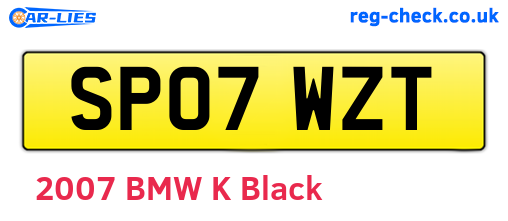 SP07WZT are the vehicle registration plates.