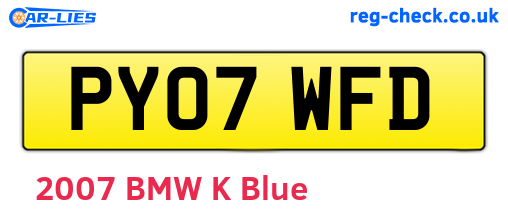 PY07WFD are the vehicle registration plates.