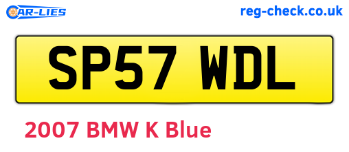 SP57WDL are the vehicle registration plates.