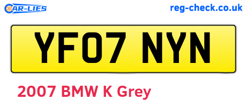 YF07NYN are the vehicle registration plates.