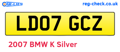 LD07GCZ are the vehicle registration plates.