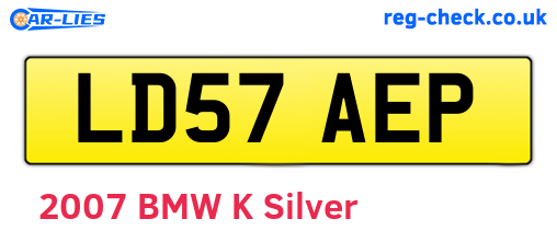 LD57AEP are the vehicle registration plates.