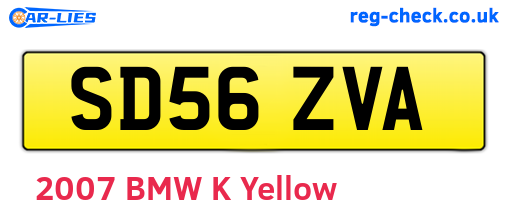 SD56ZVA are the vehicle registration plates.