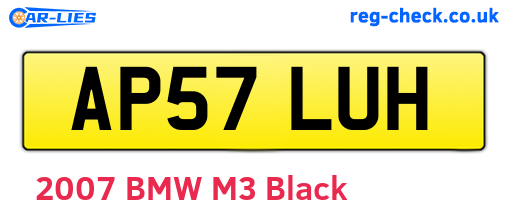 AP57LUH are the vehicle registration plates.