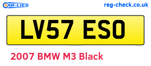 LV57ESO are the vehicle registration plates.