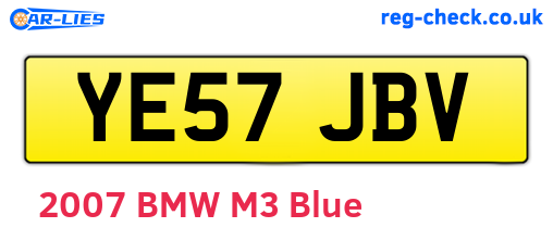 YE57JBV are the vehicle registration plates.