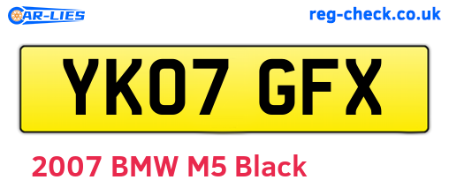 YK07GFX are the vehicle registration plates.