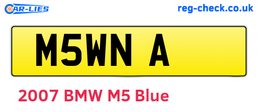 M5WNA are the vehicle registration plates.