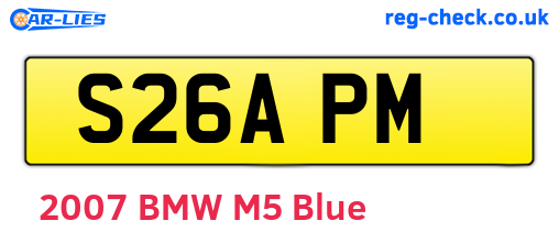 S26APM are the vehicle registration plates.