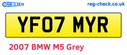 YF07MYR are the vehicle registration plates.