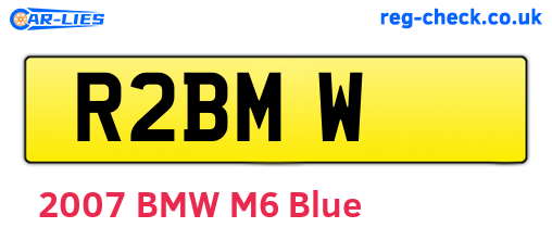 R2BMW are the vehicle registration plates.