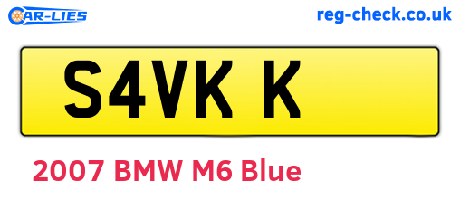 S4VKK are the vehicle registration plates.