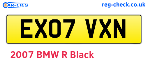 EX07VXN are the vehicle registration plates.