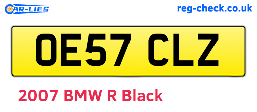 OE57CLZ are the vehicle registration plates.