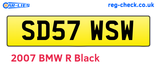SD57WSW are the vehicle registration plates.