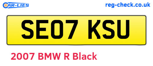 SE07KSU are the vehicle registration plates.