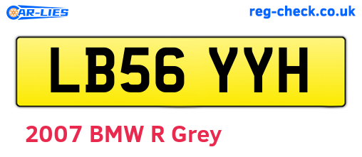 LB56YYH are the vehicle registration plates.