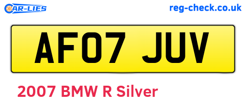AF07JUV are the vehicle registration plates.