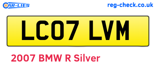 LC07LVM are the vehicle registration plates.