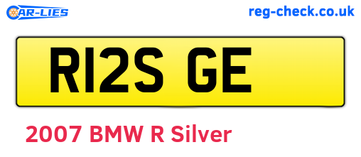 R12SGE are the vehicle registration plates.