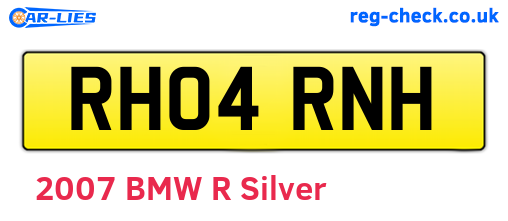 RH04RNH are the vehicle registration plates.