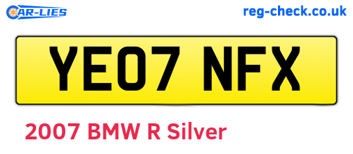 YE07NFX are the vehicle registration plates.