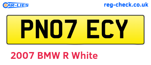 PN07ECY are the vehicle registration plates.