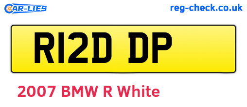 R12DDP are the vehicle registration plates.