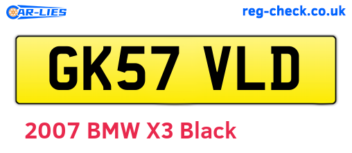 GK57VLD are the vehicle registration plates.