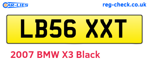 LB56XXT are the vehicle registration plates.