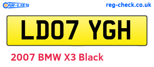 LD07YGH are the vehicle registration plates.