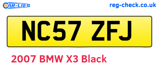 NC57ZFJ are the vehicle registration plates.