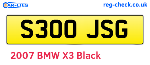 S300JSG are the vehicle registration plates.