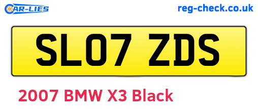 SL07ZDS are the vehicle registration plates.