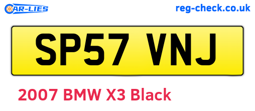 SP57VNJ are the vehicle registration plates.